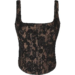 BLACK LACE CORSET TOP