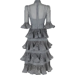PLEATED SLEEVED MIDI DRESS