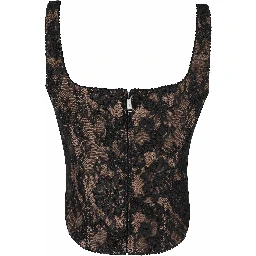 BLACK LACE CORSET TOP