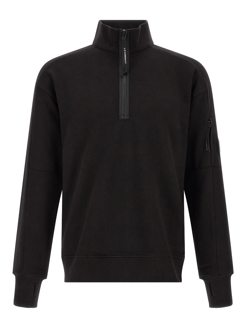 Black Cotton Sweatshirt