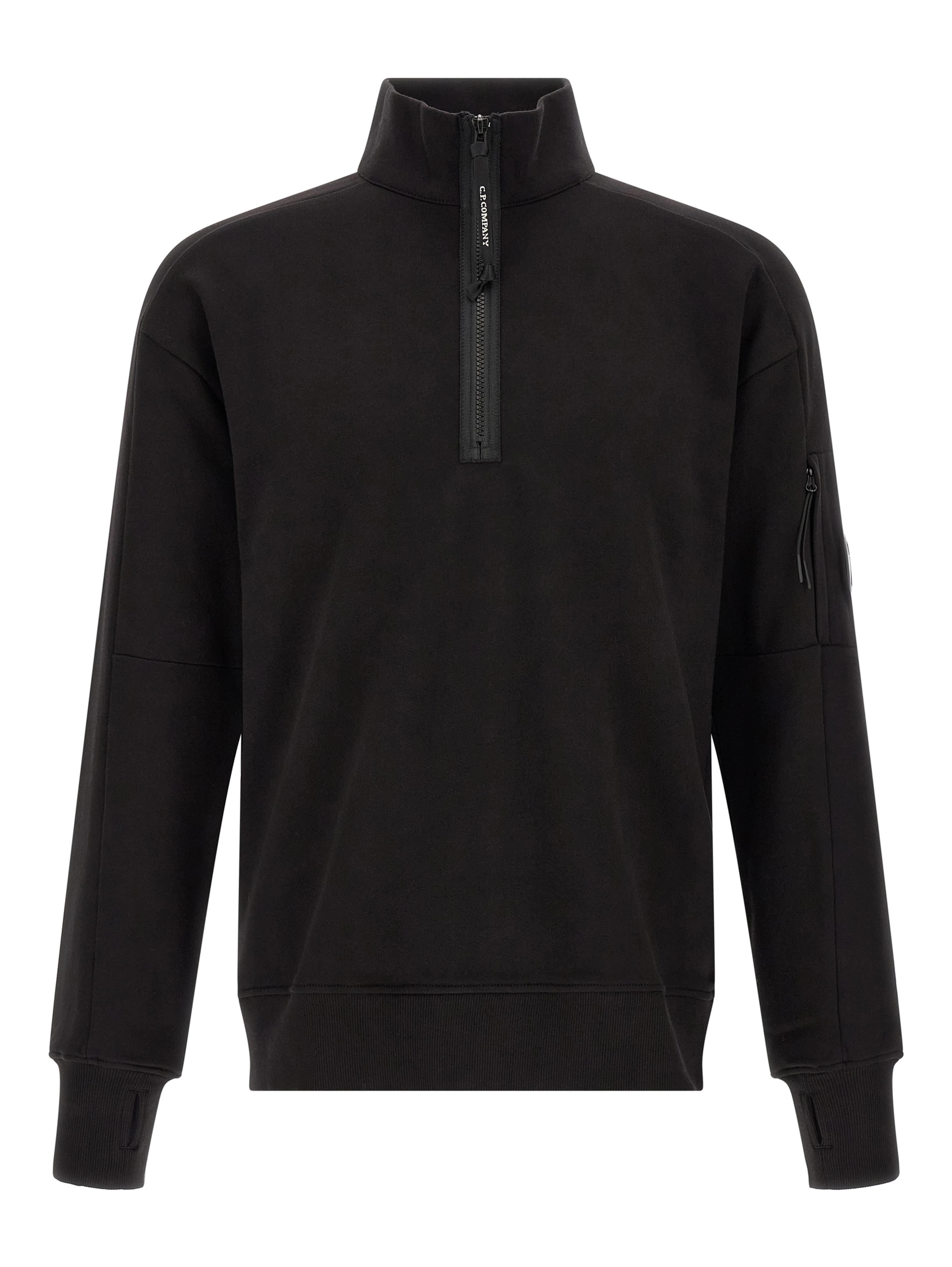 Black Cotton Sweatshirt