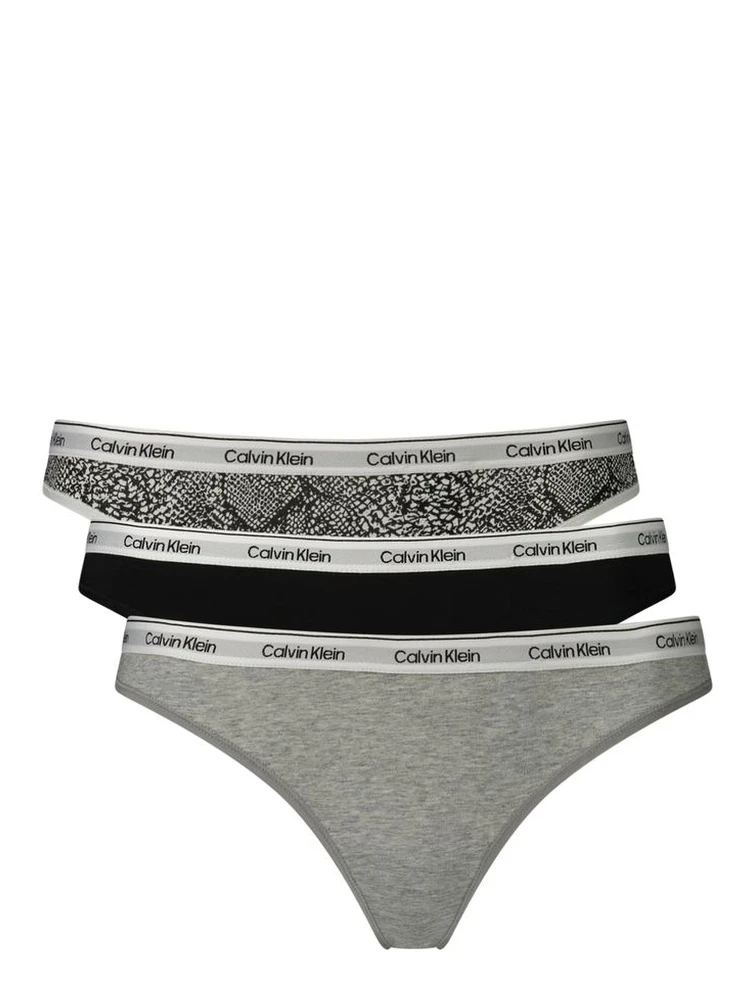 Grey Cotton Womens Thong