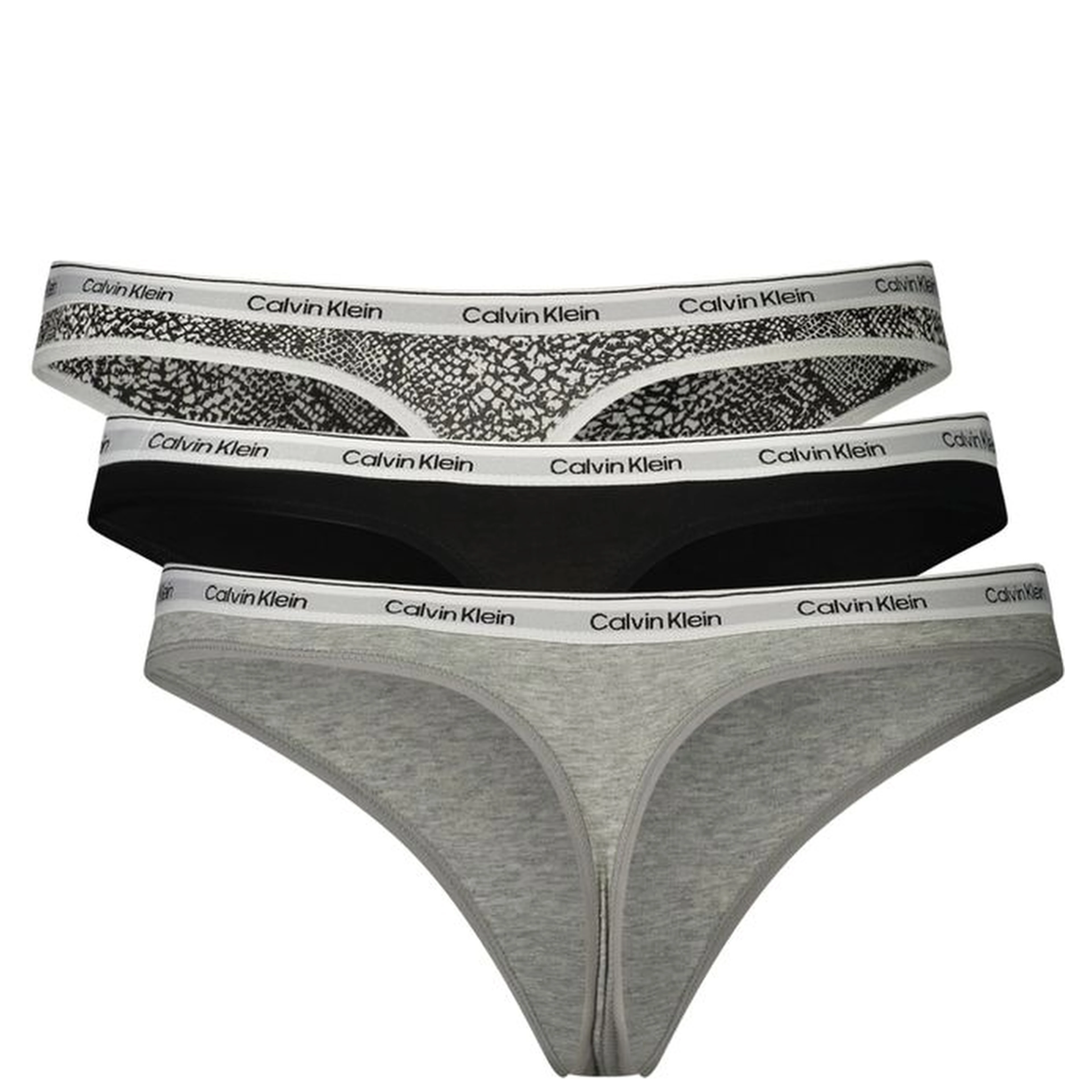 Grey Cotton Womens Thong