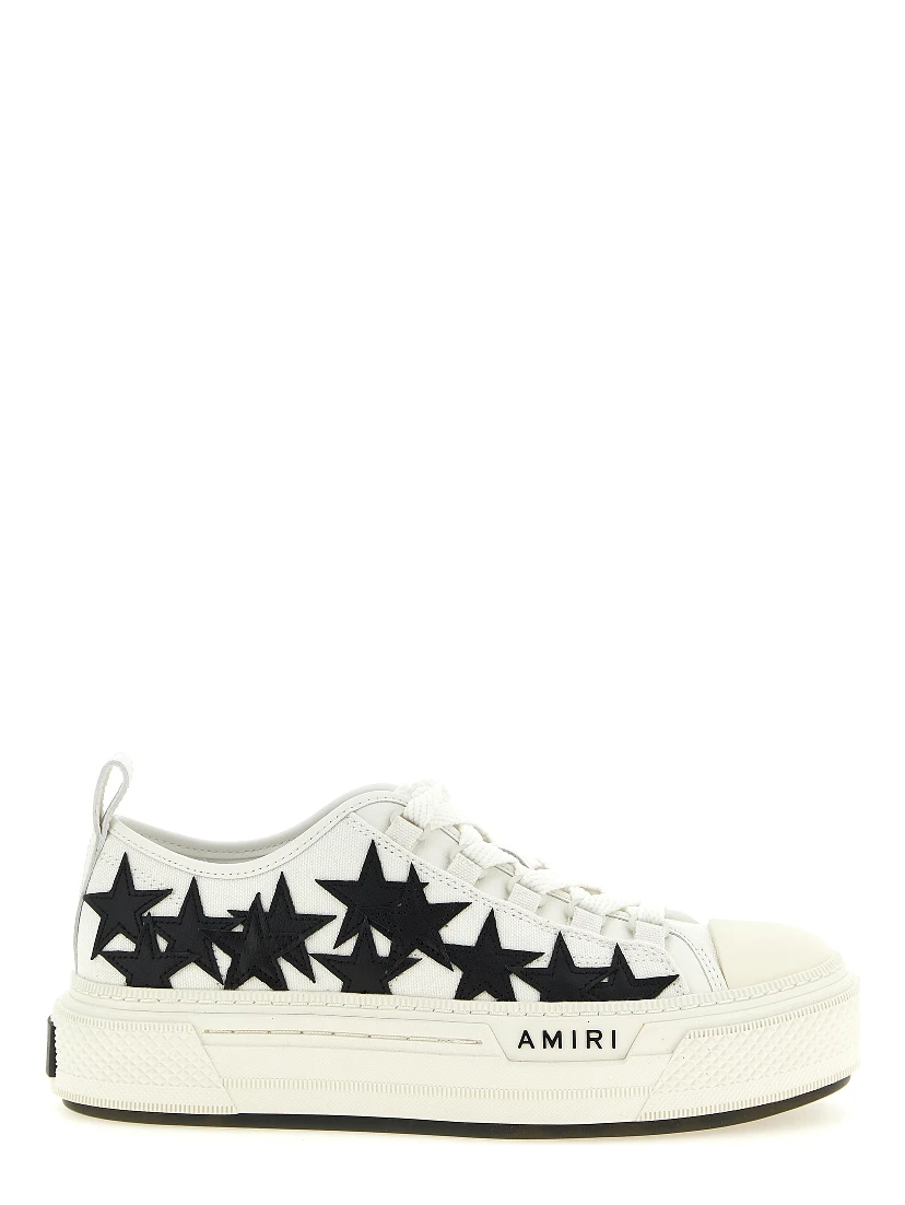 White Cotton Low Top Sneakers