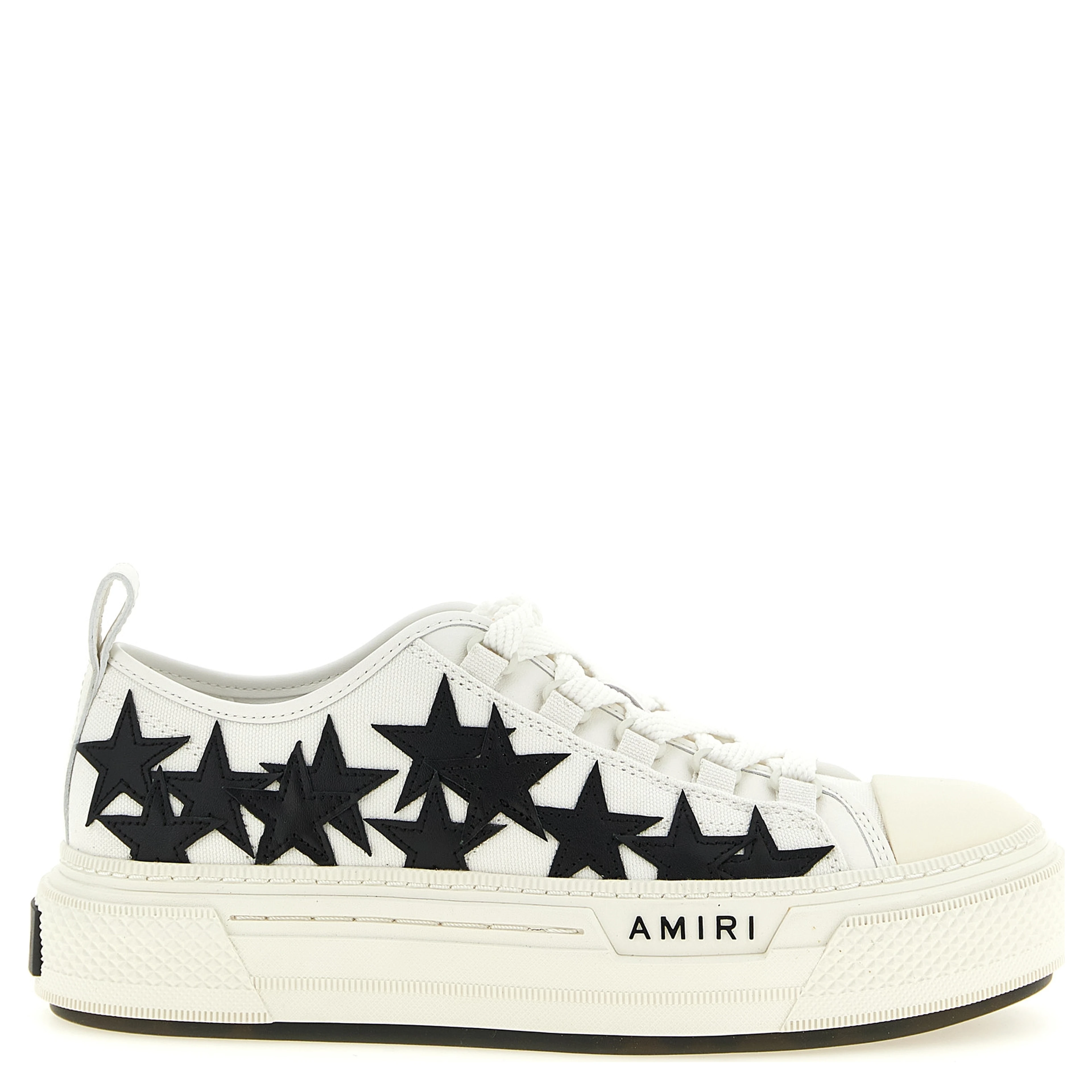 White Cotton Low Top Sneakers