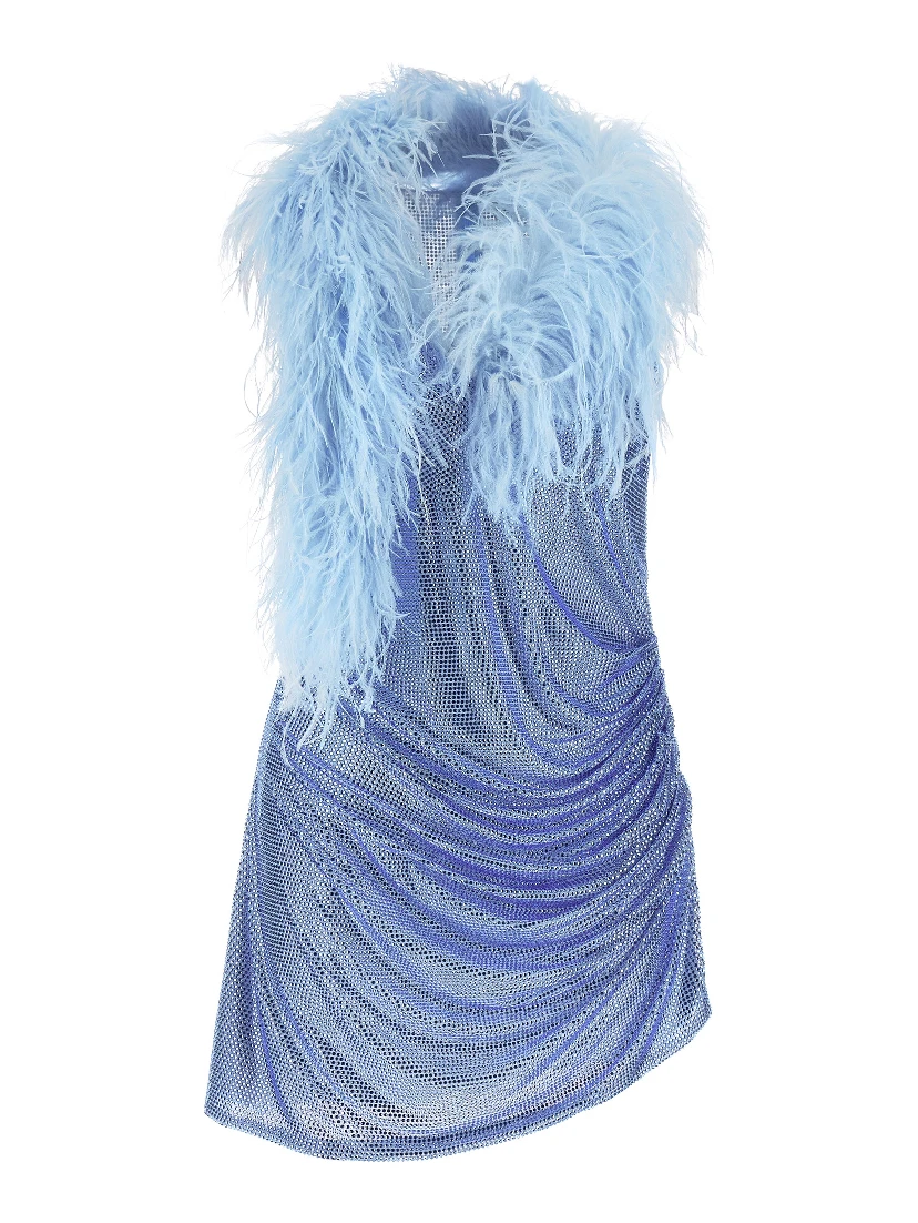 Blue Polyamide Cocktail Dress