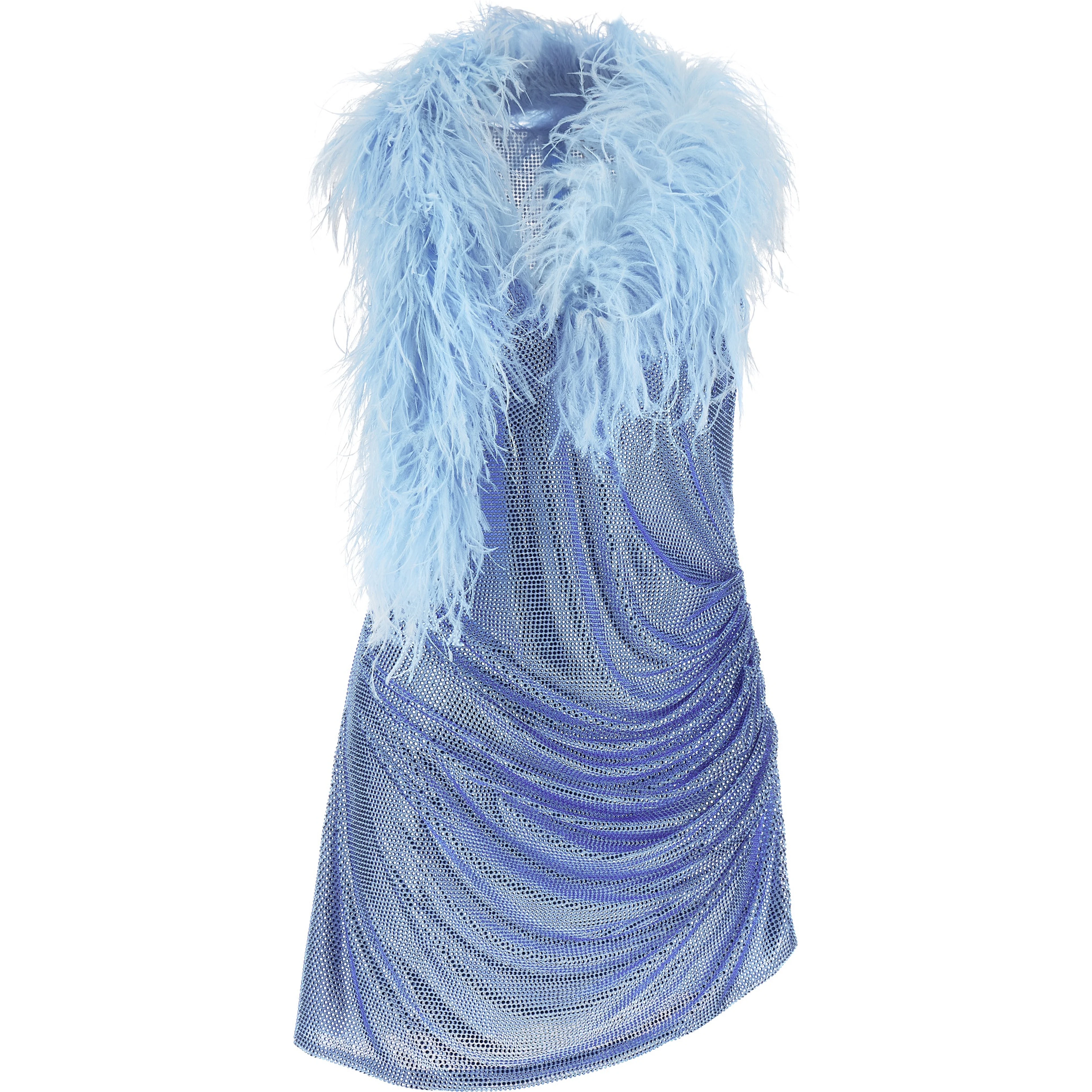 Blue Polyamide Cocktail Dress