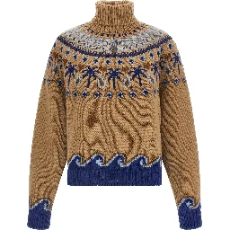 Beige Virgin Wool Cardigan