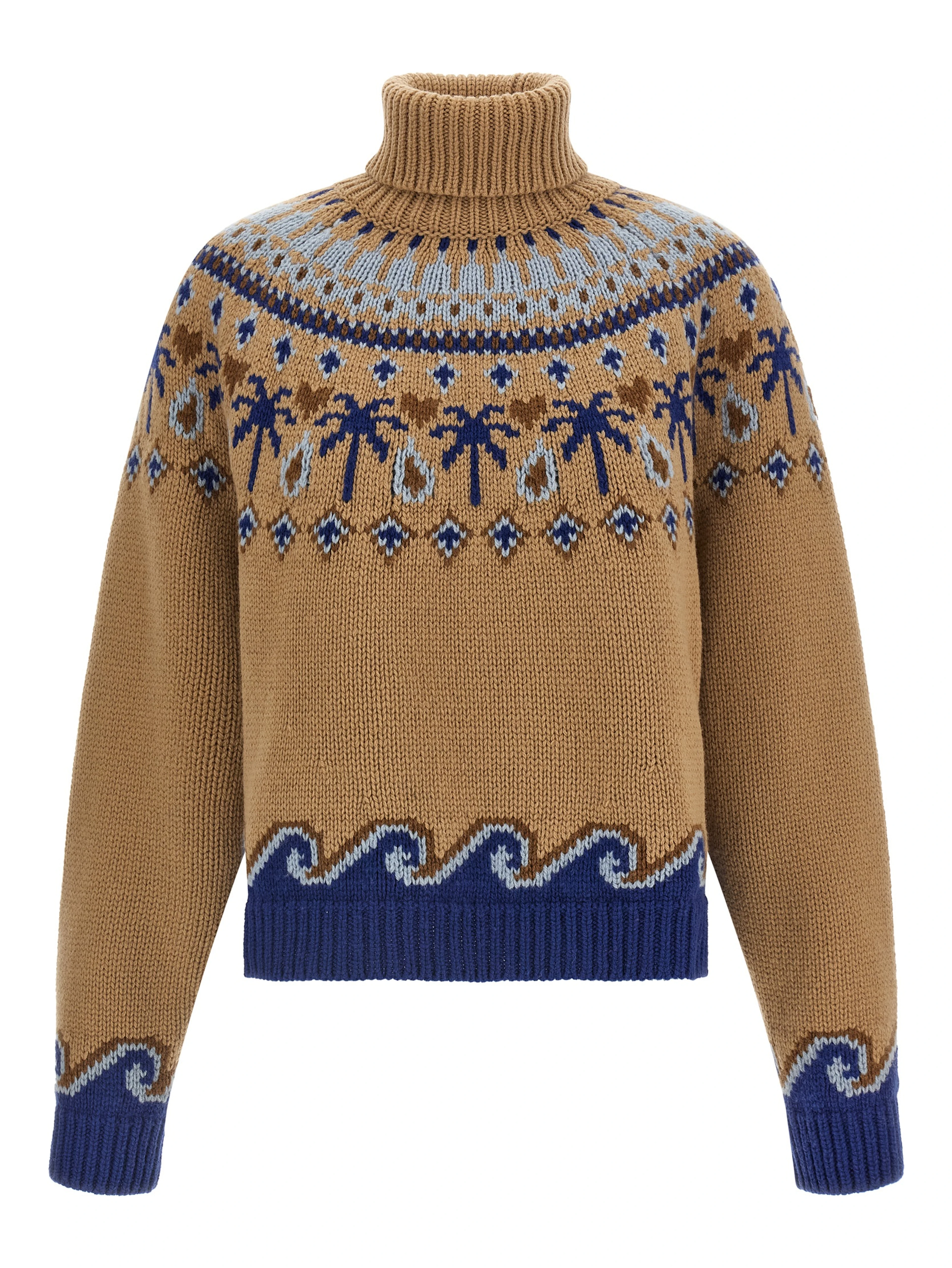 Beige Virgin Wool Cardigan