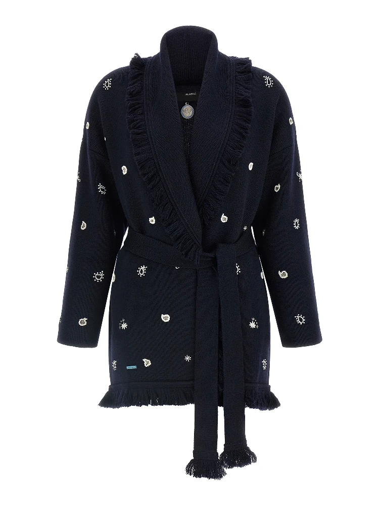 Blue Virgin Wool Cardigan