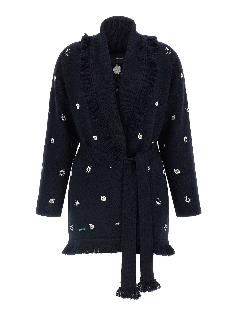 Blue Virgin Wool Cardigan