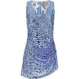 Blue Polyamide Cocktail Dress