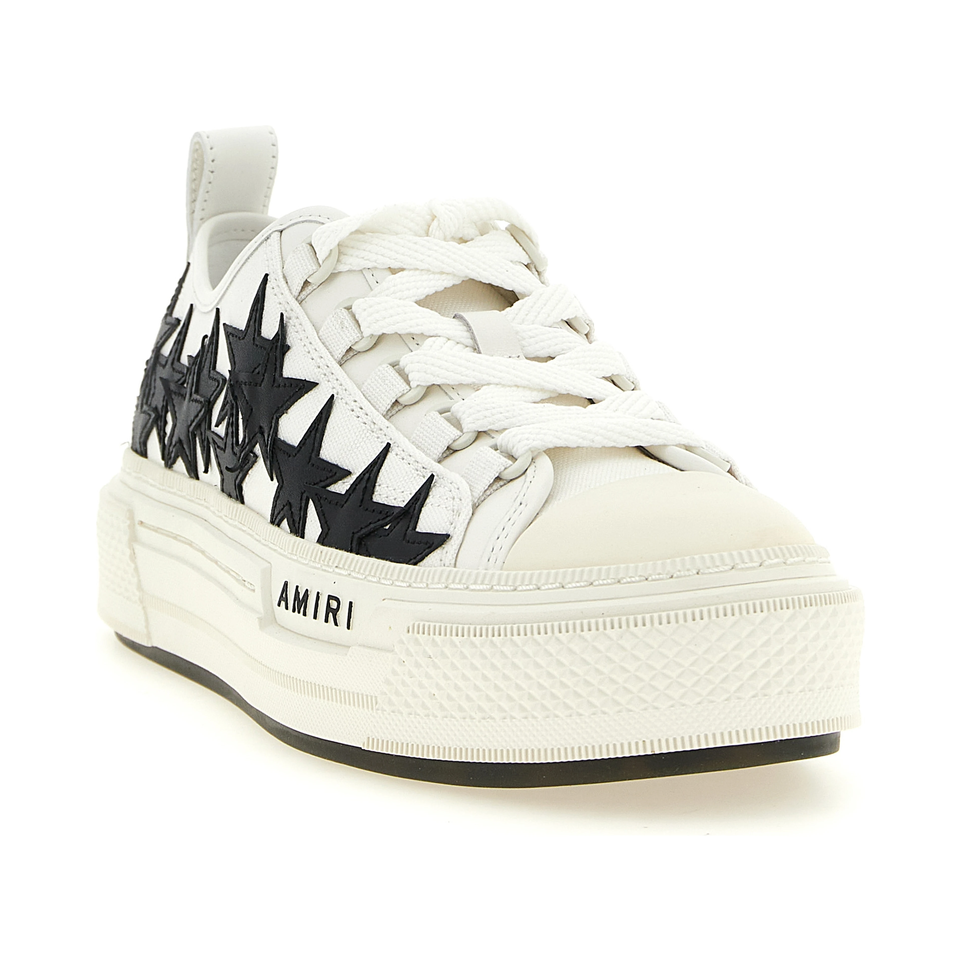 White Cotton Low Top Sneakers