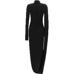 Black Viscose Long Dress