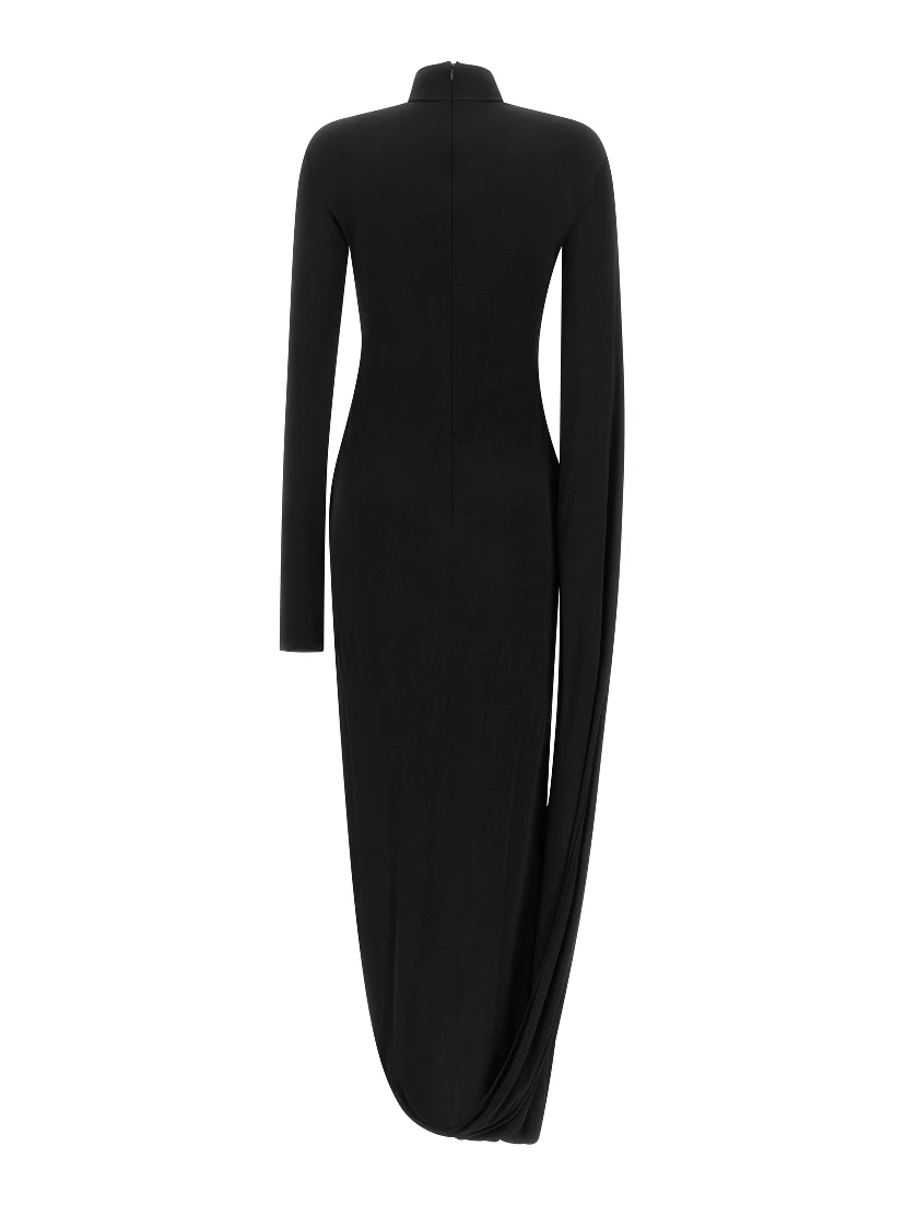 Black Viscose Long Dress