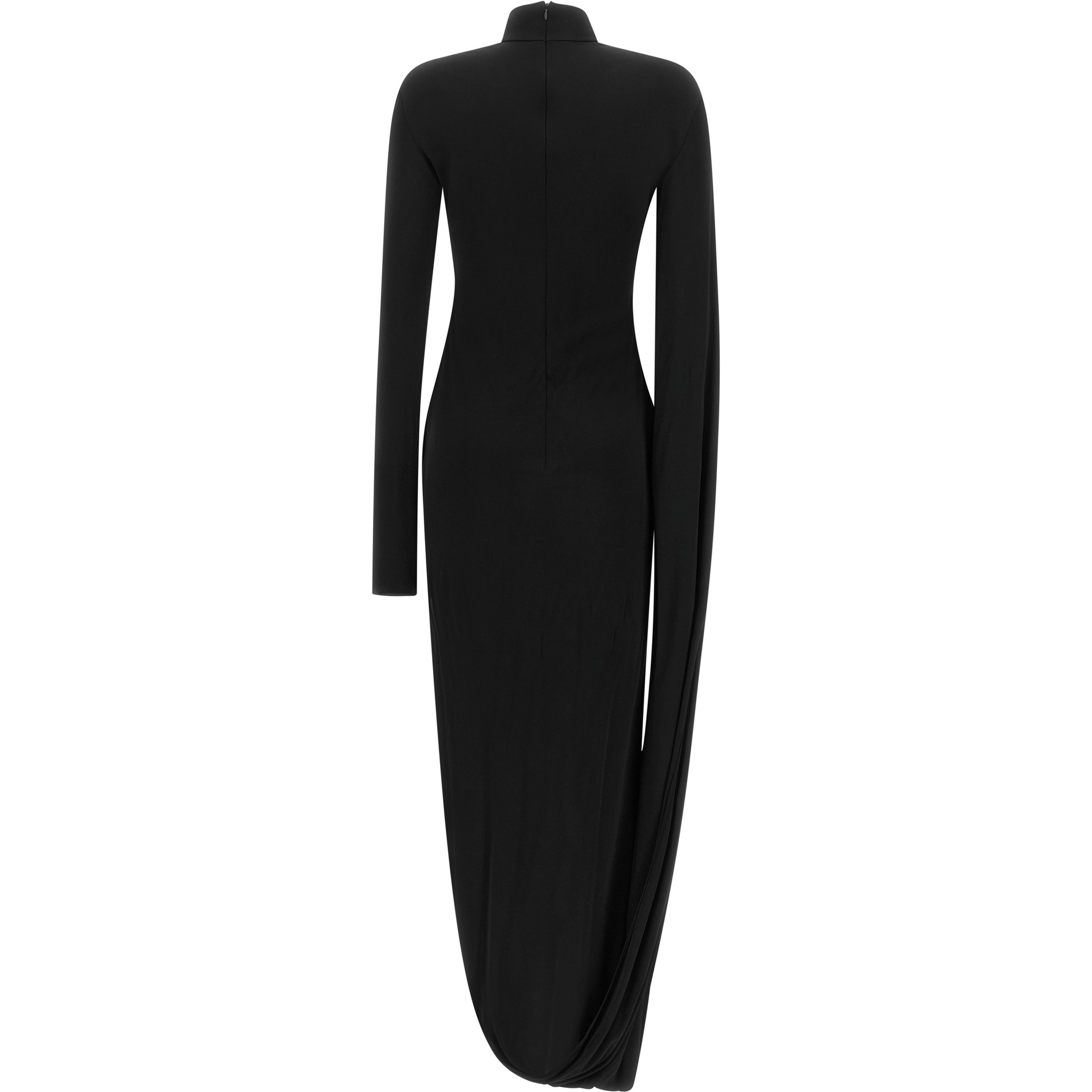 Black Viscose Long Dress