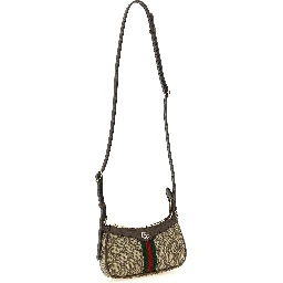 Beige Polyethylene Crossbody Bag