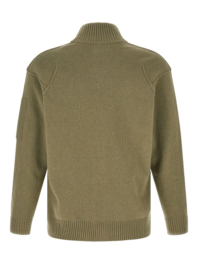 Bicolor Wool Cardigan