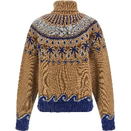 Beige Virgin Wool Cardigan