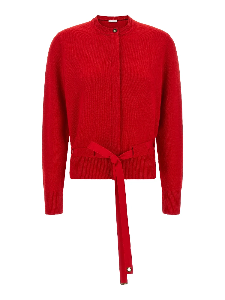 Red Cashmere Cardigan