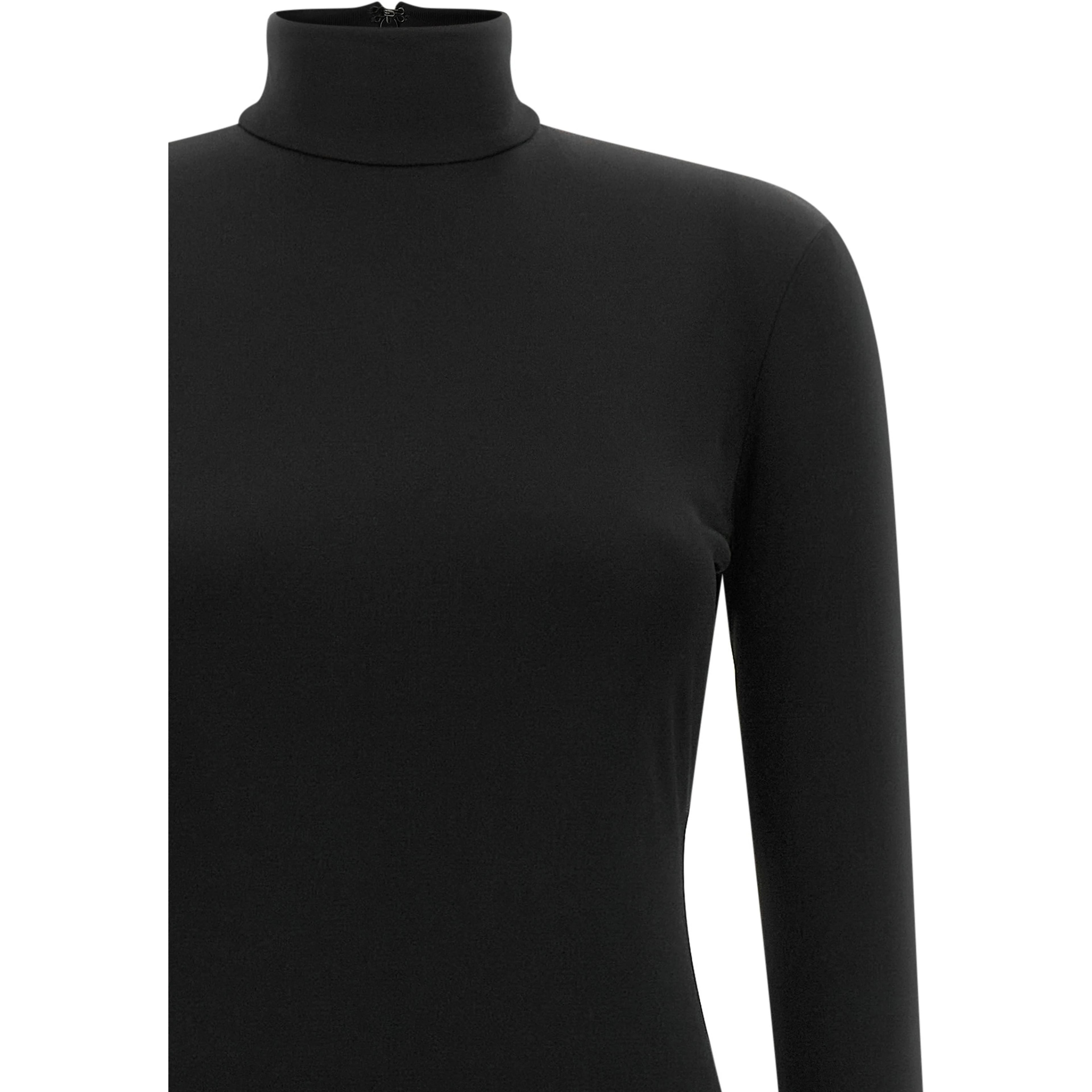 Black Viscose Long Dress