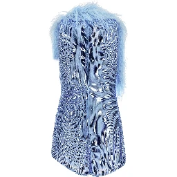 Blue Polyamide Cocktail Dress