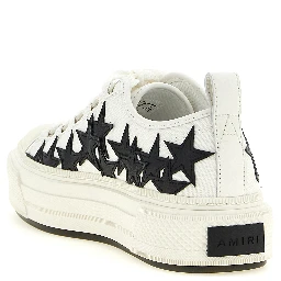 White Cotton Low Top Sneakers