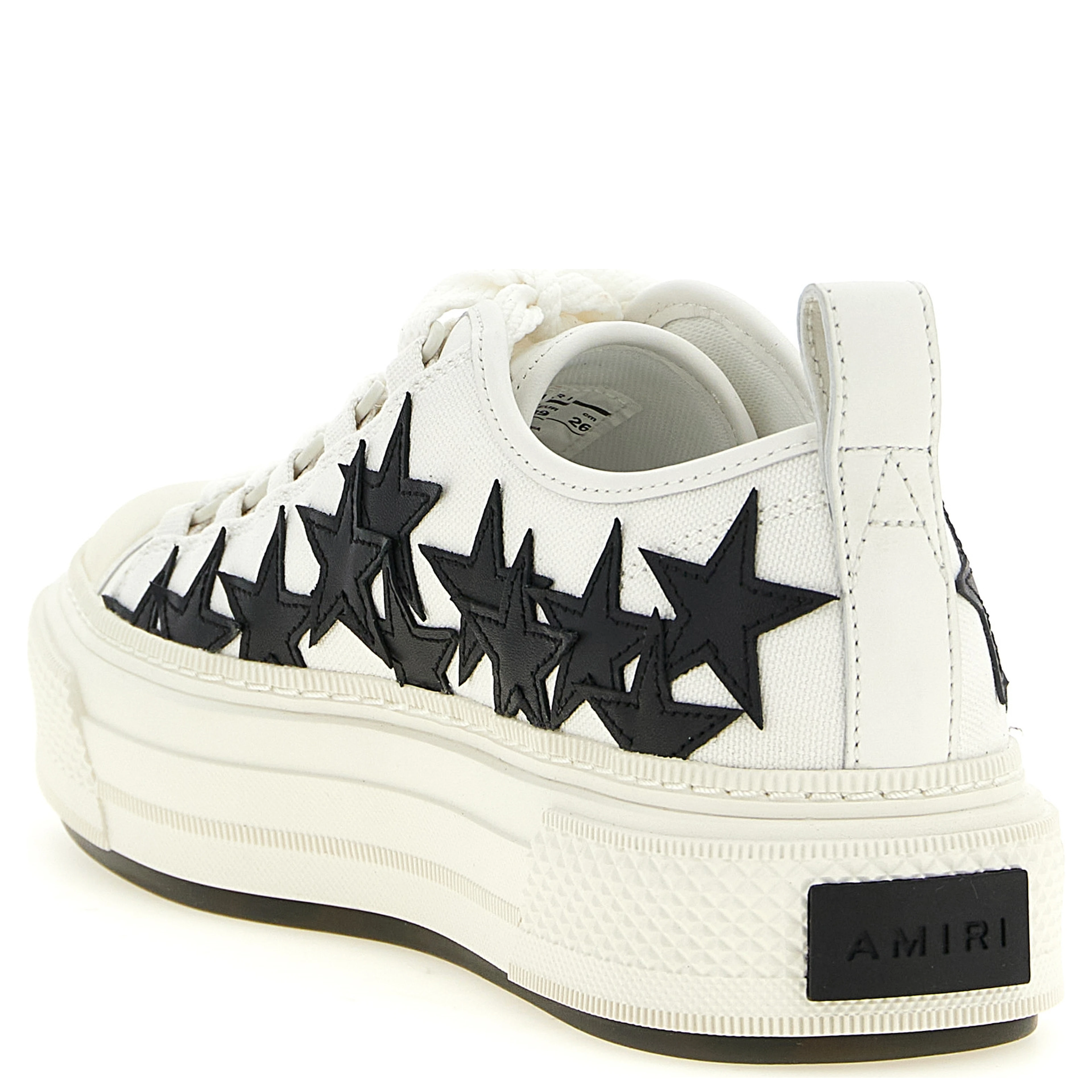 White Cotton Low Top Sneakers