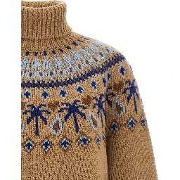 Beige Virgin Wool Cardigan