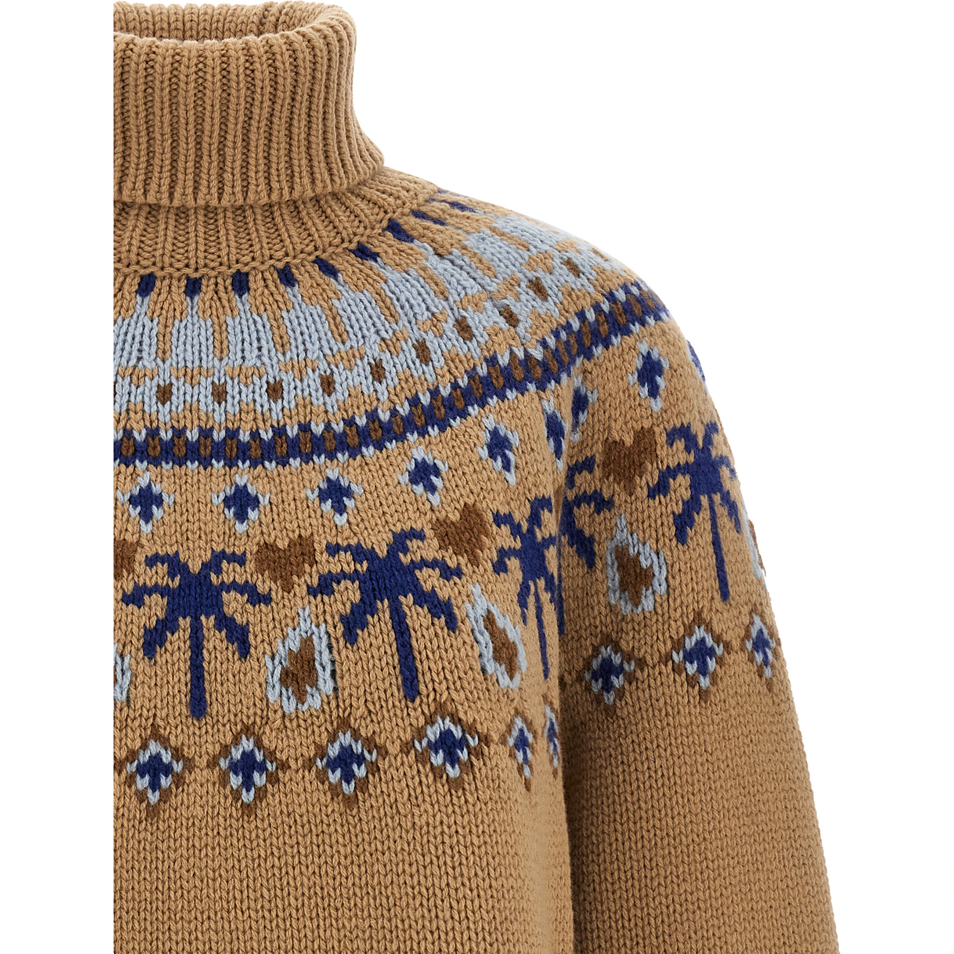 Beige Virgin Wool Cardigan