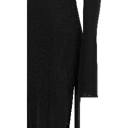 Black Viscose Long Dress