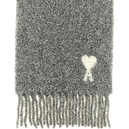 Gray Alpaca Leather Foulard