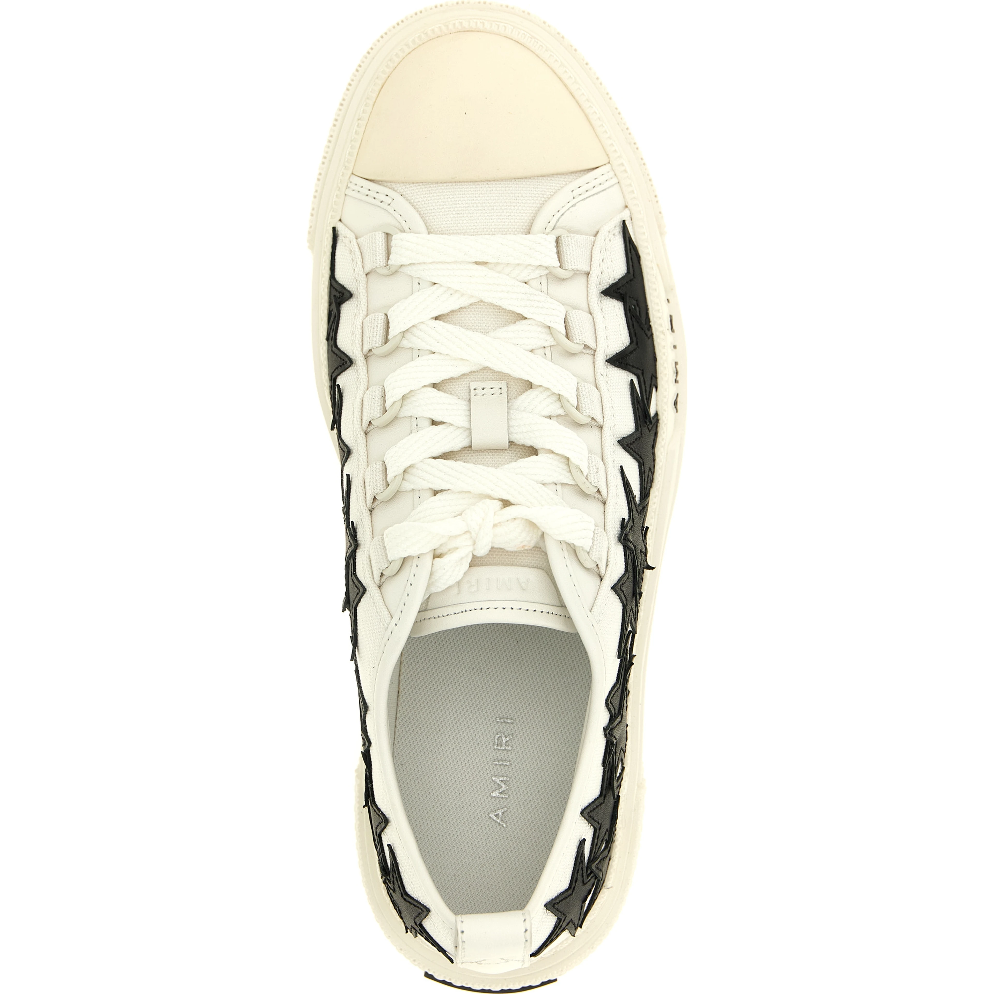 White Cotton Low Top Sneakers