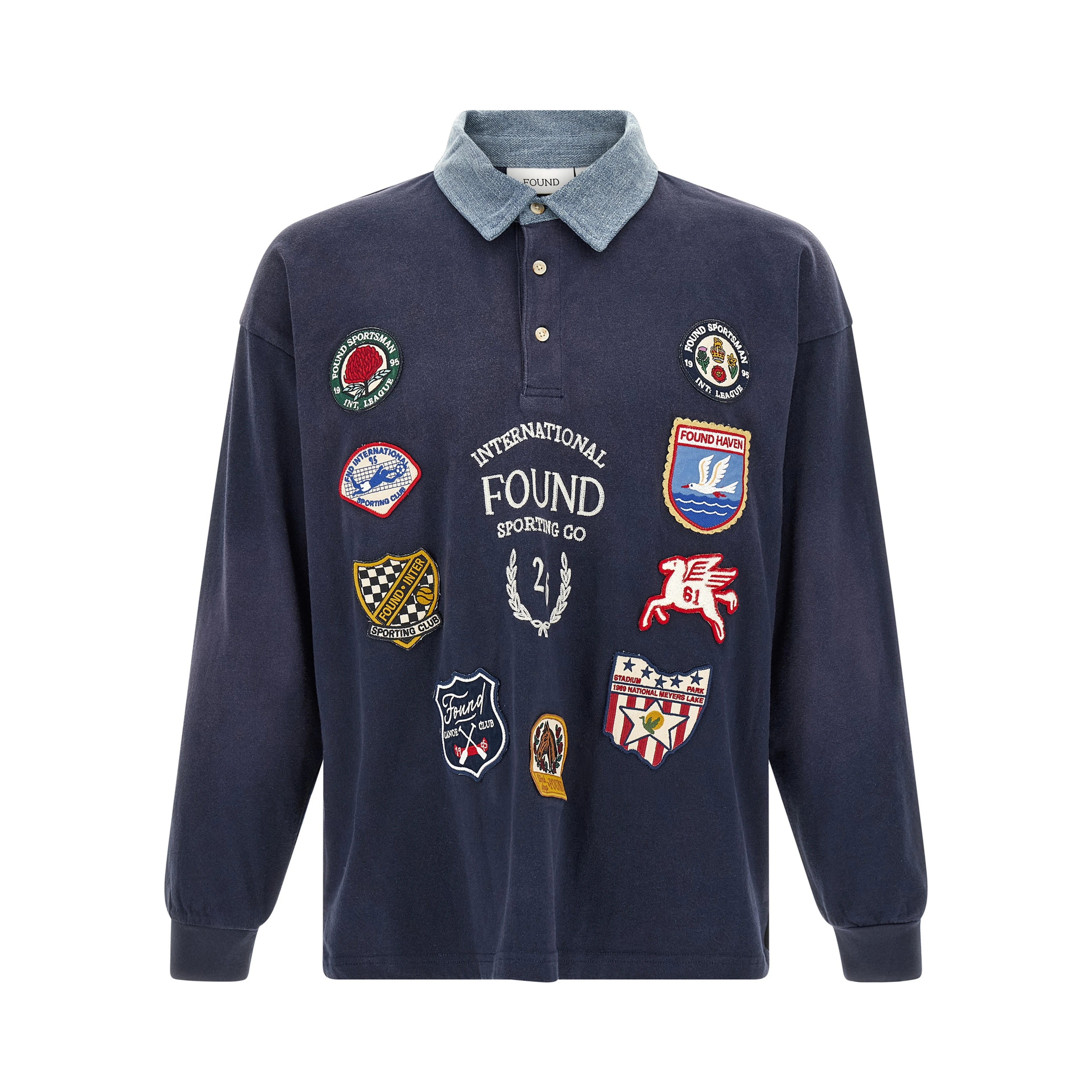 Blue Cotton Polo Shirt