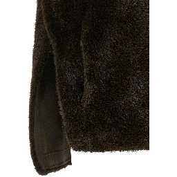 Brown Polyamide Sleeveless Jacket