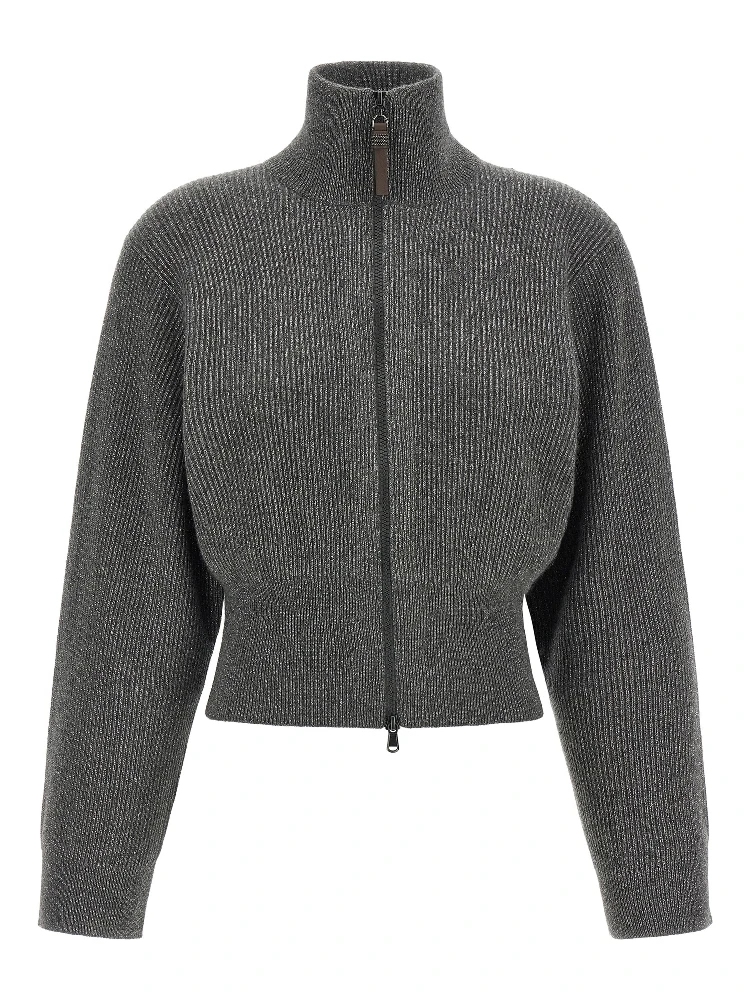 Gray Cashmere Cardigan