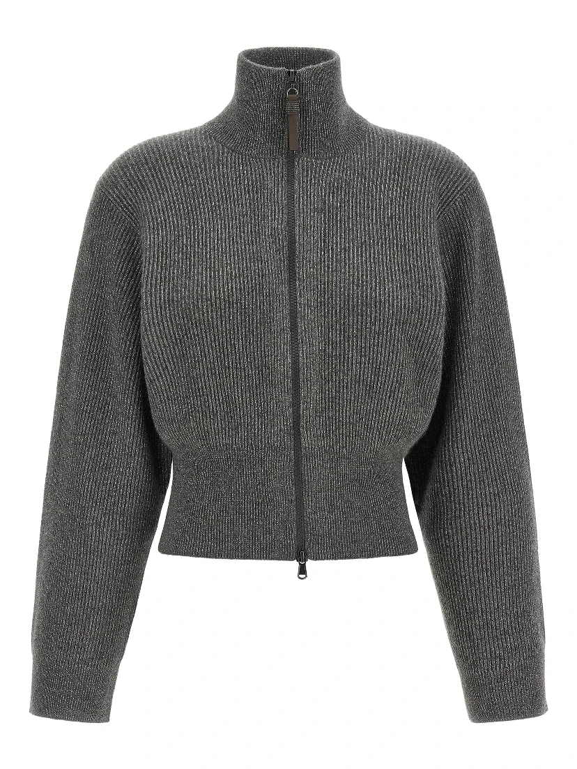 Gray Cashmere Cardigan