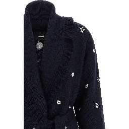 Blue Virgin Wool Cardigan