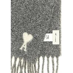 Gray Alpaca Leather Foulard