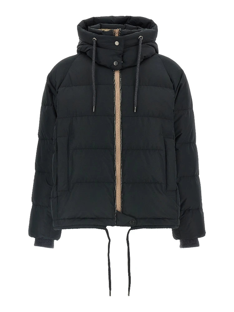 Black Cotton Full-Length Jacket