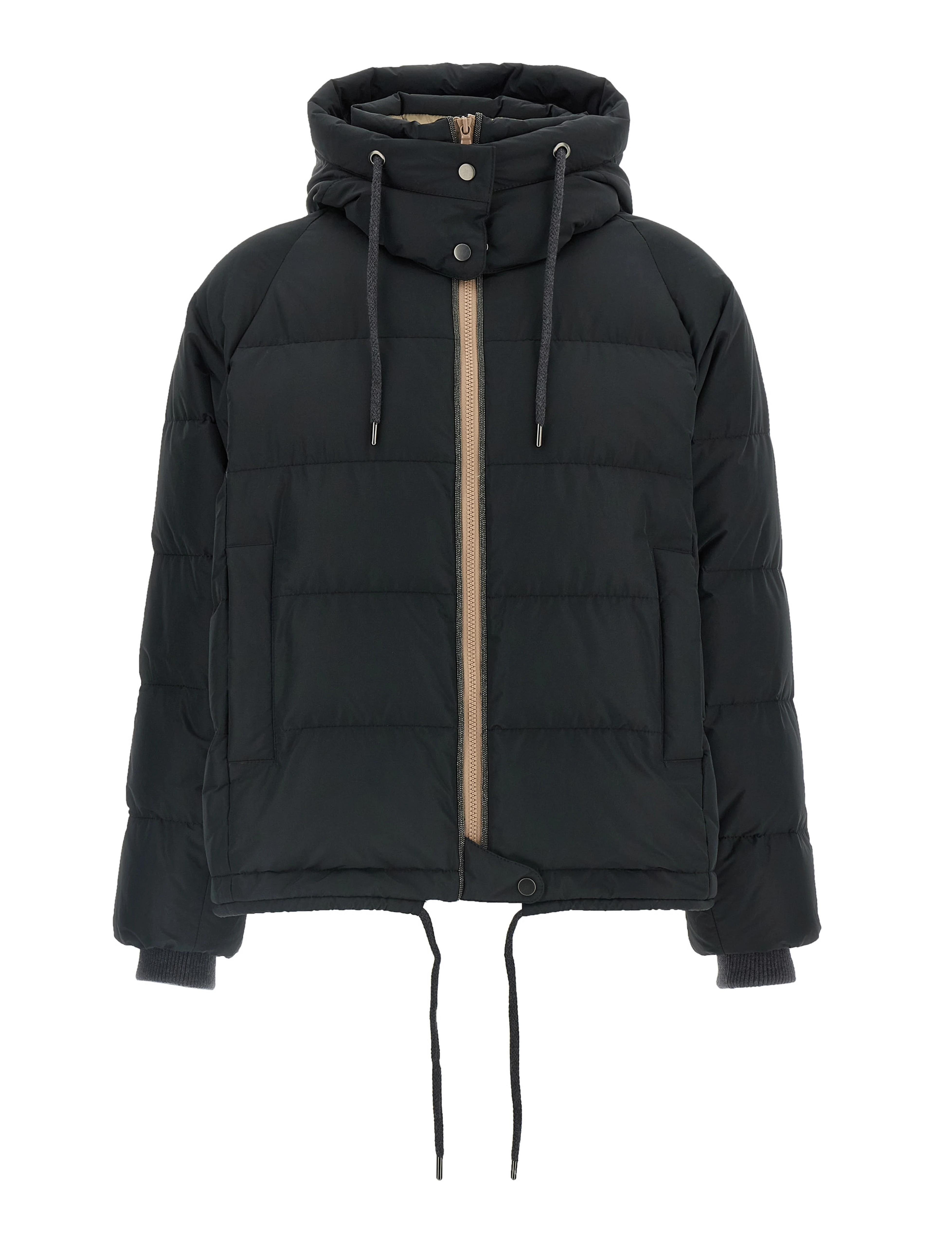 Black Cotton Full-Length Jacket