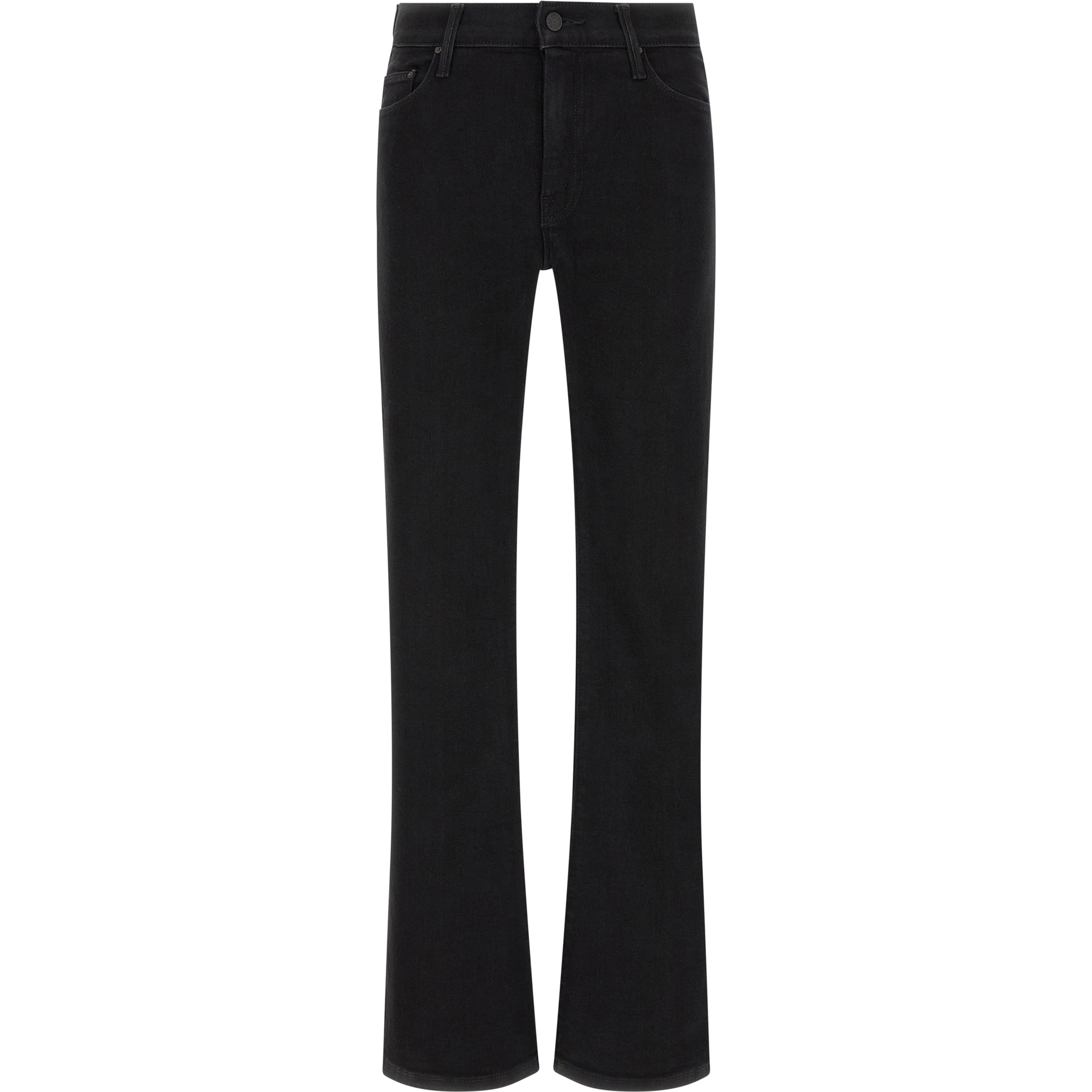 Black Cotton Flared Jeans