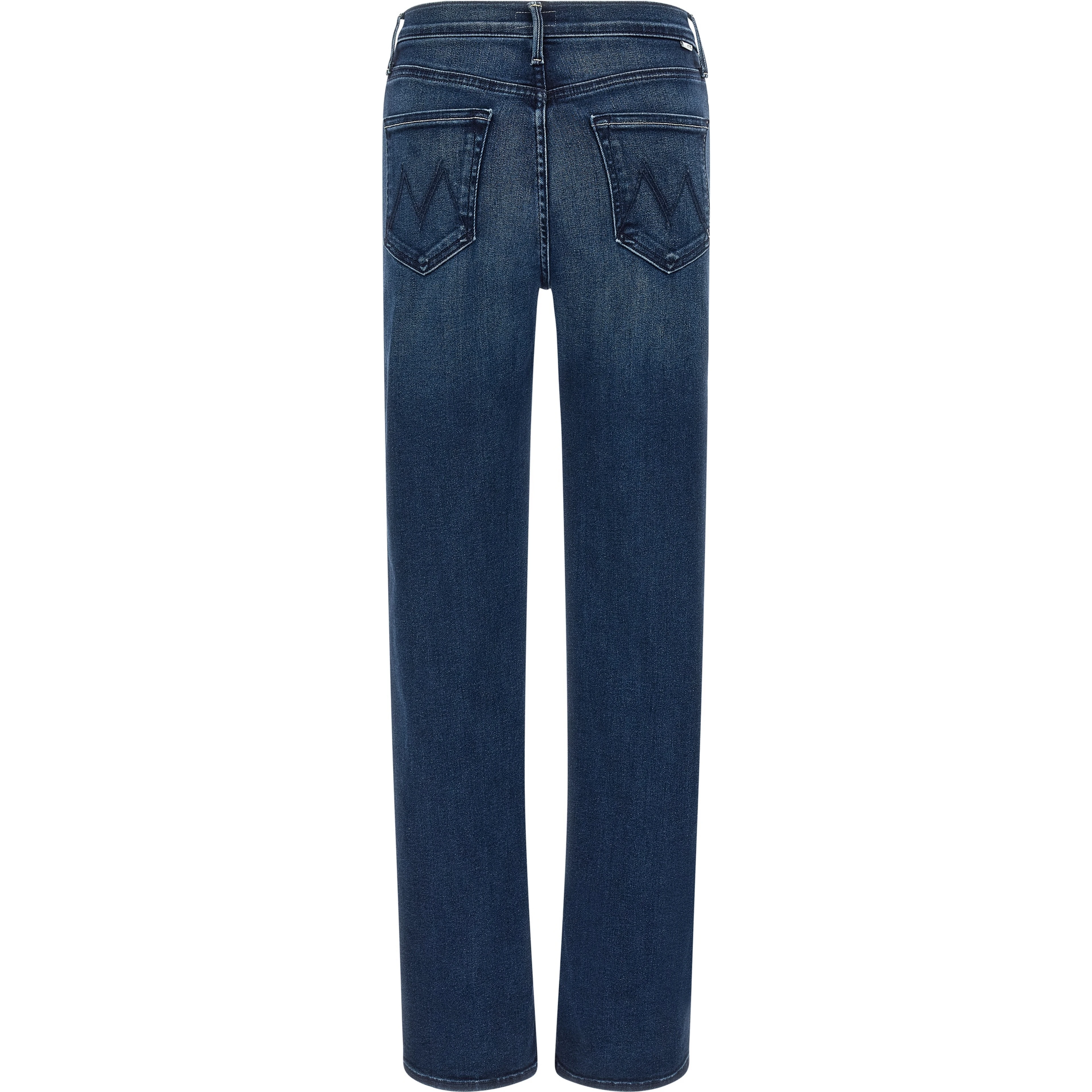 Blue Cotton Straight-Leg Jeans