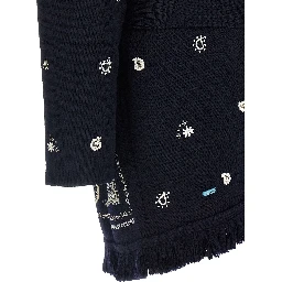 Blue Virgin Wool Cardigan