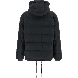 Black Cotton Full-Length Jacket