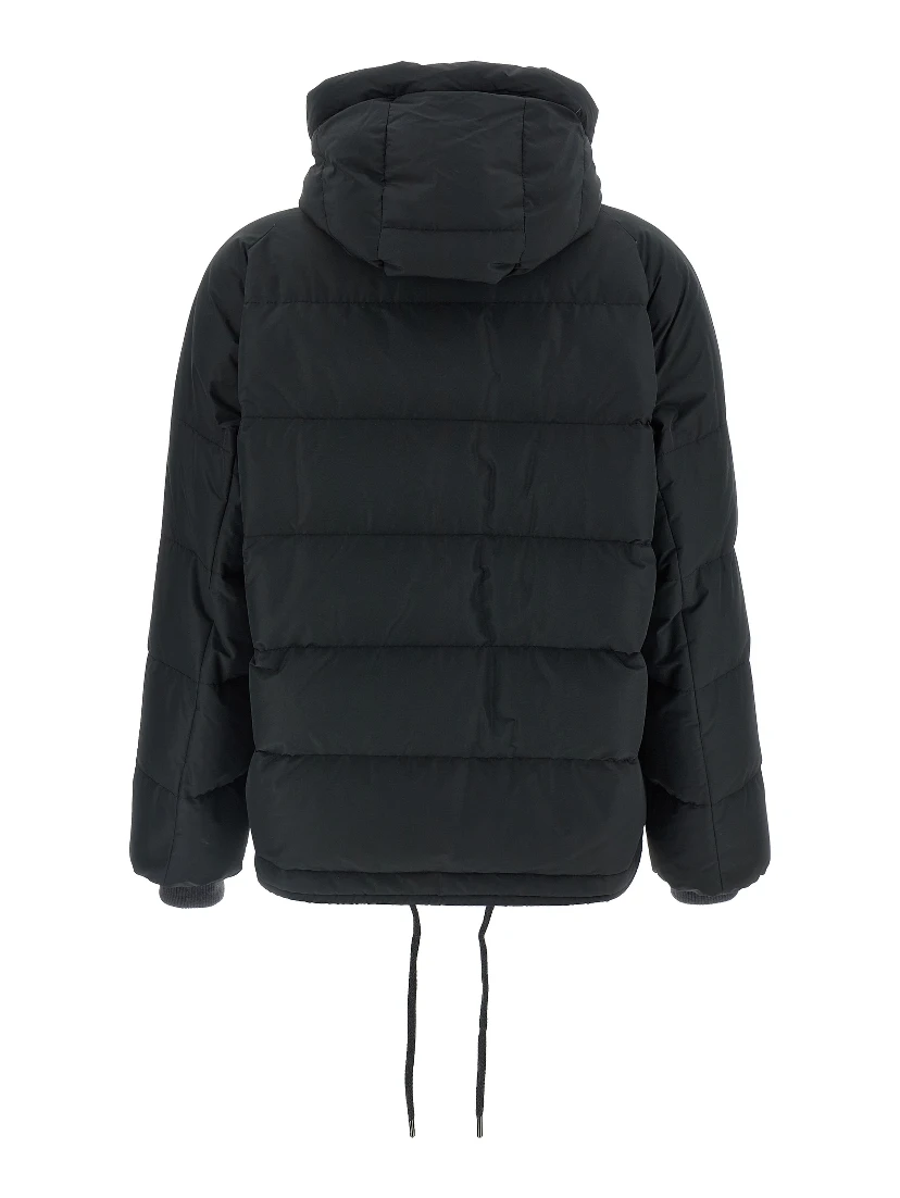 Black Cotton Full-Length Jacket