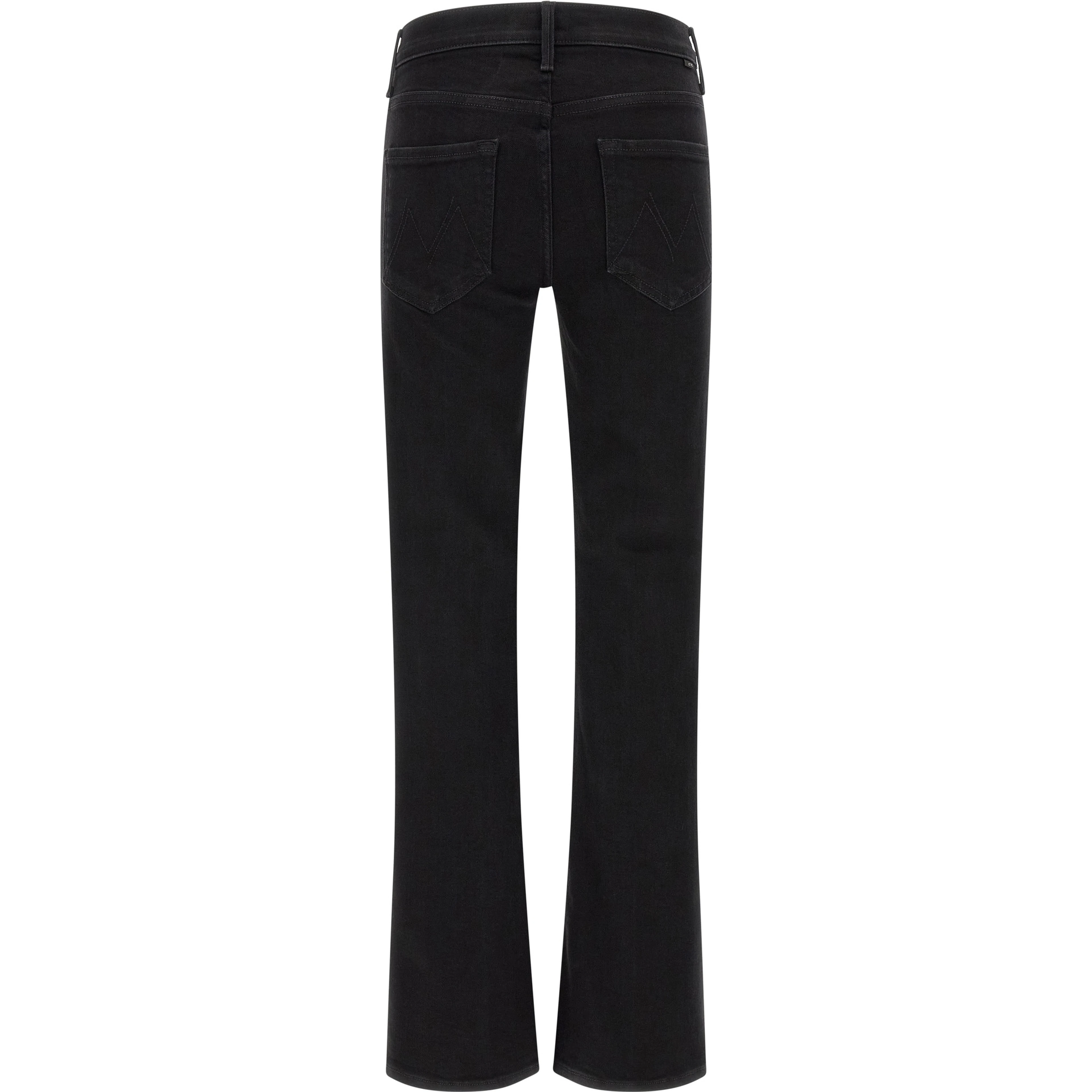 Black Cotton Flared Jeans