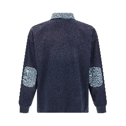Blue Cotton Polo Shirt