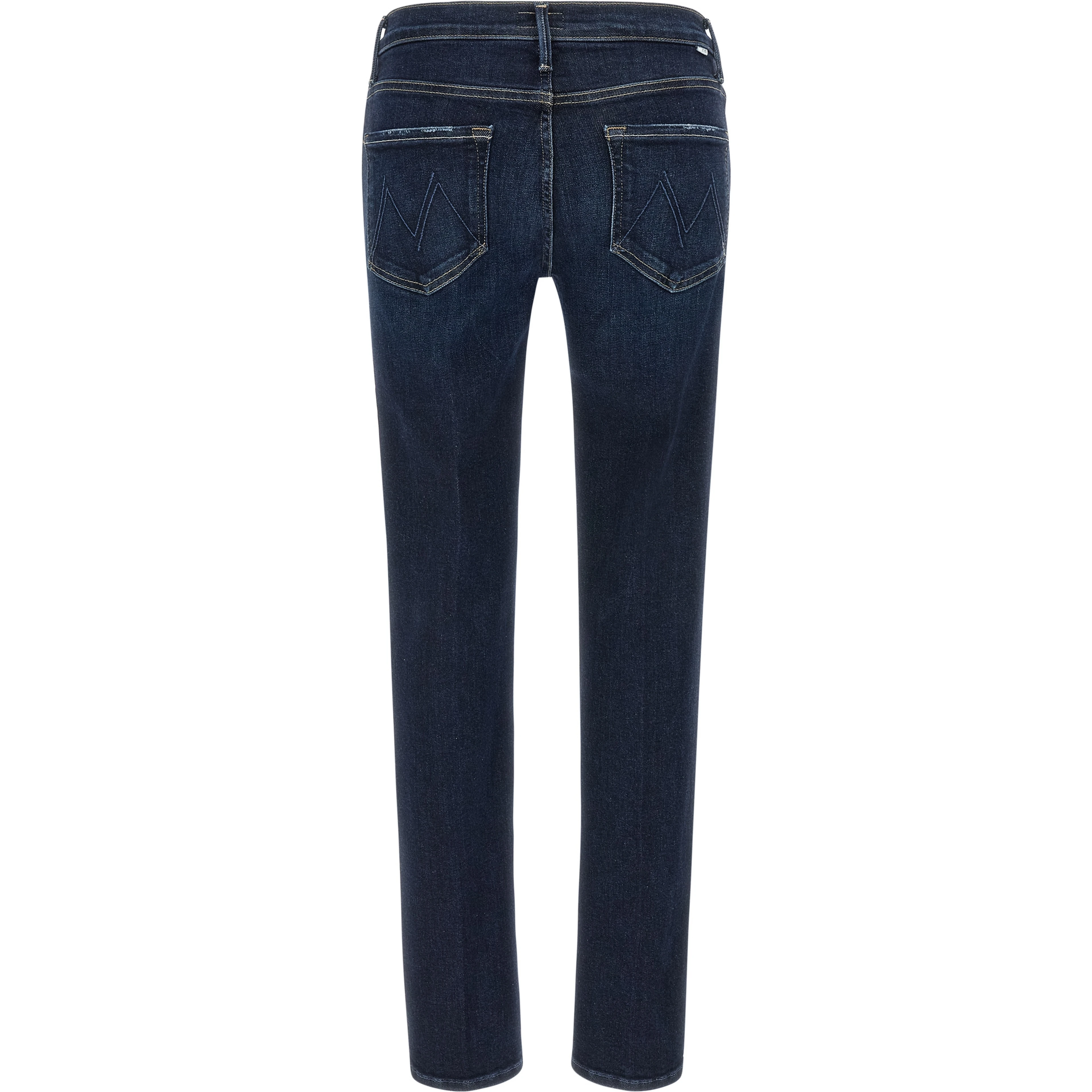 Blue Cotton Straight-Leg Jeans