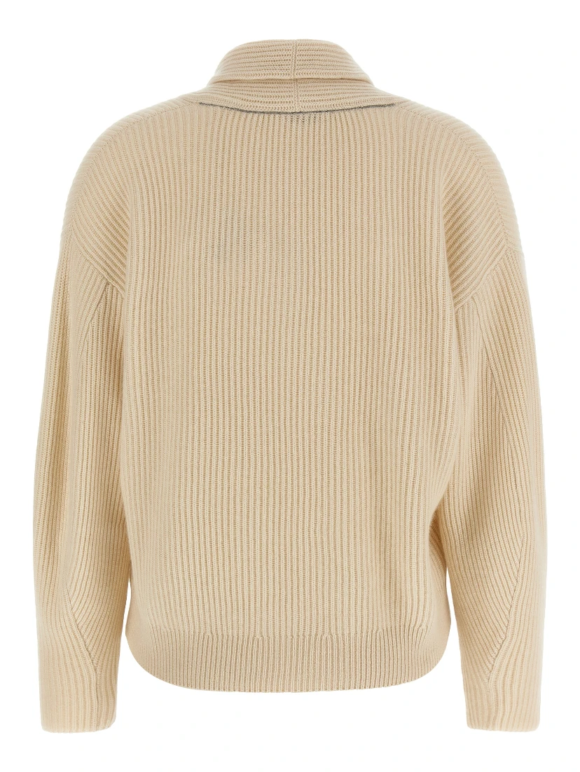 Beige Cashmere Cardigan